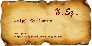 Weigl Szilárda névjegykártya